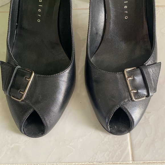 Martinez Valero peep toe heel with buckle - Picture 5 of 8